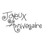 Tampon en bois joyeux anniversaire