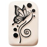Tampon tatouage temporaire - ladot - curly papillon - 4 x 6 cm - waterproof - hypoallerg�nique