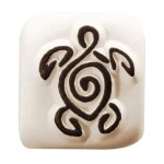 Tampon tatouage temporaire - ladot - tortue 49 - 3 cm - blanc