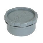 Tampon de visite male femelle 40mm pvc gris bouchon evier plomberie vasque evacutation eaux usees manchon ...