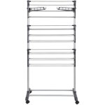 Tancarville 3 niveaux en acier inoxydable vtements pliables airer avec 4 roulettes  cintre sche - ...