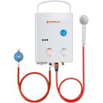 Tankless chauffe - eau  gaz camplux ay132 - de 50 mbar 5 litres avec poigne portable 10kw gaz propane ...