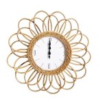 Tapez c horloge murale en rotin cadre tiss� � la main design simple d�coration de maison salon chambre ...