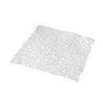 Douceur dintérieur - tapis antidérapant fond de douche effet galet - l. 52 x l. 52 cm - transparent Douceur dintérieur - tapis antidérapant fond de douche effet galet - l. 52 x l. 52 cm - transparent