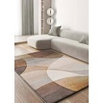 Tapis atticgo abstrait 140 x 200 cm badet 40377 terracotta / beige