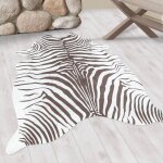 Tapis - ayyildiz - imitation peau de vache - lavable - 100% polyester - 100x135 cm