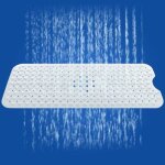 Tapis de baignoire antidrapant extra long anti glisse pour salle de bain avec grip daspiration 100x40cm ...