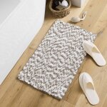 Tapis de bain 45x75 cm microfibre tricolore - marron Tapis de bain 45x75 cm microfibre tricolore - marron
