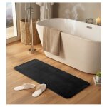 Tapis de bain 50 x 120 cm vitamine unie noir