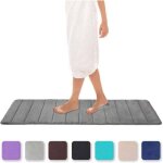 Tapis de bain absorbant et antid�rapant en mousse � m�moire de forme lavable mousse � m�moire de forme ...
