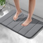 Tapis de bain antid�rapant en mousse � m�moire de forme 40 x 60cm absorbant tapis salle de bain lavable ...