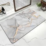 Tapis de bain en terre de diatom�es - 40 x 60 cm - gris - ultra - absorbant - antid�rapant (dos caoutchouc) ...