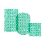 Tapis de bain bulle vert - transparent tapis de bain 68 x 36cm ovale