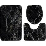 Tapis de bain - non spécifié - 50x80cm - marbre noir - 3 pièces - moderne Tapis de bain - non spécifié - 50x80cm - marbre noir - 3 pièces - moderne