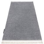 Tapis berber 9000 gris clair franges berb�re marocain shaggy - 140x190 cm