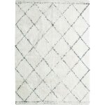 Tapis salon berb�re en coton � motifs losanges �cru naturel 80x180