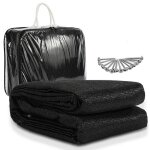Tapis de camping ext�rieur - cecaylie - 250x350 cm - noir - l�ger - respirant - structure � tissage ouvert ...
