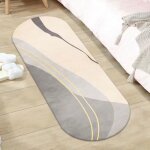 Tapis chambre coucher 40 * 120cm lot de 2 tapis imitation cachemire ovale descente de lit antid�rapante ...