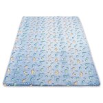 Tapis enfant lumineux 120x160 cm - amazinggirl - dinosaure bleu - antidrapant