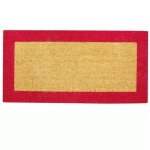 Tapis coco - tapis coco - 40x80cm - rouge - 17mm - fibres naturelles
