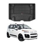 Tapis de coffre voiture pour citroen c3 picasso 2009 - 2017 tpe noir