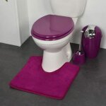 Tapis contour wc - design - violet - microfibre - 50x50 cm - lavable à 30° Tapis contour wc - design - violet - microfibre - 50x50 cm - lavable à 30°