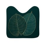 Tapis contour wc microfibre jade 45x45cm vert