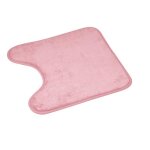 Tapis contour de wc - vitamine - rose - 45 x 45 cm - 100% microfibre - lavable en machine