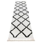 Tapis de couloir berbere cross blanc - synthétique - shaggy - 80x250 cm - gris - crème - beige - rose ... Tapis de couloir berbere cross blanc - synthétique - shaggy - 80x250 cm - gris - crème - beige - rose ...