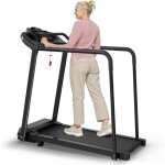 Tapis de course �lectrique pliable pour seniors ? moteur silencieux 25 cv (1 - 12 km / h) amorti 6 couches ...