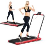 Gymax tapis de course pliable avec t�l�commande & �cran led tapis roulant �lectrique motoris� 1 - 12 ...
