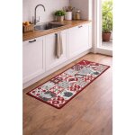 Tapis de cuisine d�coratif motif patchwork 50 x 120 cm