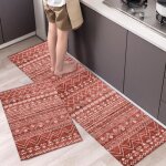 Tapis cuisine devant evier 40x60cm * 40x120cm antid�rapant rectangulaire tapis salle de bain rouge 2 ...