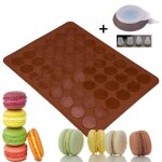 Tapis de cuisson macarons meringues moule en silicone 48 coques macarons 1 poche à douille 4 douilles ... Tapis de cuisson macarons meringues moule en silicone 48 coques macarons 1 poche à douille 4 douilles ...