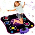 Tapis de danse enfant - joulli - bluetooth - 5 jeux de danse - enceinte bi - ampli - 6 flches lumineuses ...
