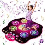 Tapis de danse - jouets filles - multicolore - bluetooth - 6 led - 27 niveaux de difficult�