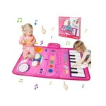 Tapis de danse & tambour 2 en 1 - marque - modle - clavier de piano - batterie jazz - jouet bb (rose ...