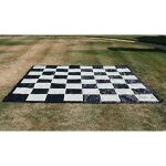 Tapis d�checs g�ant en nylon - uber games - 262x262 cm - cases 32x32 cm - ?illets pour fixation - pliable ...