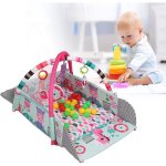 Tapis deveil �volutif multifonction 5 - en - 1 bright starts - jouets musical 30 balles incluses - rose ...