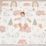 Tapis dveil pliable rversible et impermable - 180x150x1cm tapis de jeu enfant en mousse - fox superbe ...