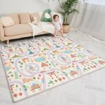 Tapis d�veil pliable r�versible et imperm�able - 180x150x1cm tapis de jeu enfant en mousse - monuments ...