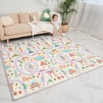 Tapis d�veil pliable r�versible et imperm�able - 200x180x15cm tapis de jeu enfant en mousse - monuments ...