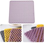 Tapis dévier en silicone pour évier de cuisine en nid dabeille grand tapis de séchage de vaisselle en ... Tapis dévier en silicone pour évier de cuisine en nid dabeille grand tapis de séchage de vaisselle en ...