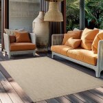 Tapis dext�rieur - ayyildiz - unicolor - beige - 120x170 cm - dos en polypropyl�ne