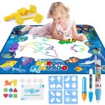 Tapis doodle tapis dessin eau 100 * 80cm jouets educatifs pour enfants 2 ans - 6 ans coloriage gant ...