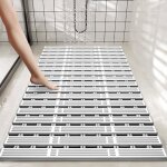 Tapis de douche - 1 pi�ce 68x40cm anti - d�rapant avec ventouses r�sistant � la moisissure d�coupable ...