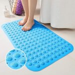 Tapis de douche tapis de douche antidérapant ventouse en caoutchouc de sécurité pour salle de bain 36cmx71cm ... Tapis de douche tapis de douche antidérapant ventouse en caoutchouc de sécurité pour salle de bain 36cmx71cm ...