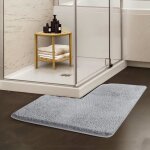 Tapis de douche dangle microfibre ultra doux absorbant et antid�rapant 80 x 80 cm id�al pour les sols ...