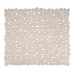 Tapis de douche pvc galets - msv - 53x53cm - couleur beige