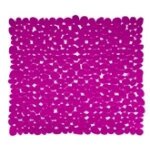 Tapis de douche pvc galets - msv - 53x53cm - rose / fushia - lavable